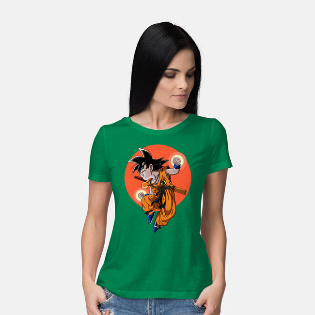 Little Kid Goku-womens basic tee-Tri haryadi