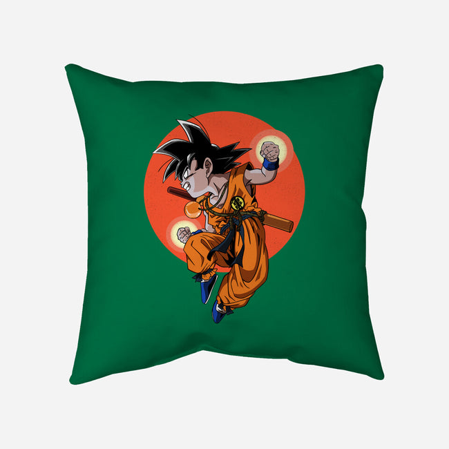 Little Kid Goku-none removable cover w insert throw pillow-Tri haryadi