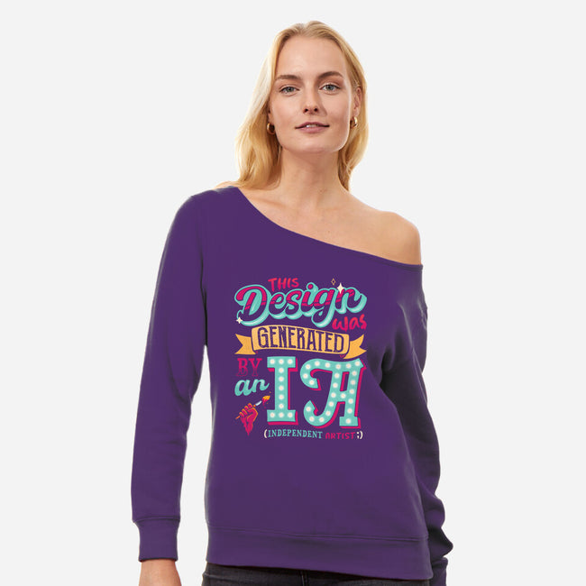 IA Generated-womens off shoulder sweatshirt-teesgeex