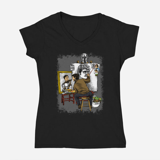 Pedro Triple Self Portrait-womens v-neck tee-joerawks