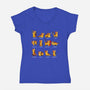 Cat Mood-womens v-neck tee-Vallina84