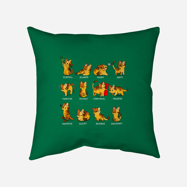 Cat Mood-none removable cover throw pillow-Vallina84