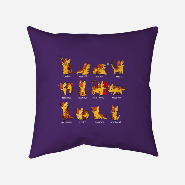 Cat Mood-none removable cover throw pillow-Vallina84