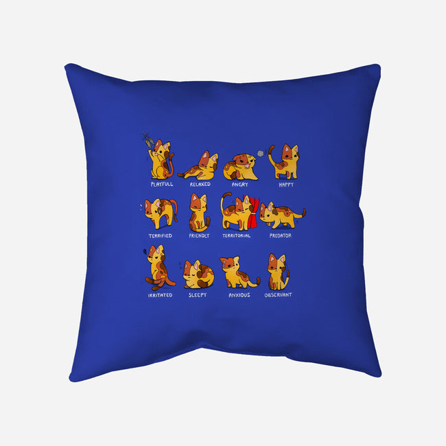 Cat Mood-none removable cover throw pillow-Vallina84