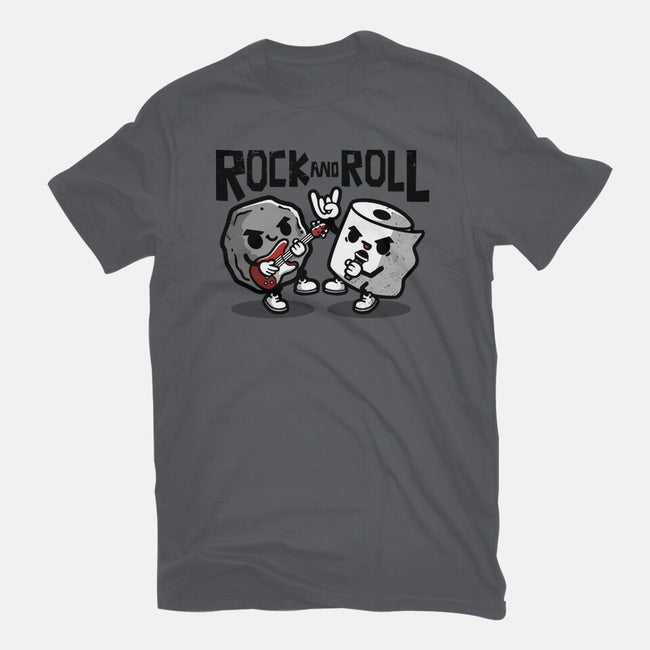 Rock And Toilet Roll-womens basic tee-NemiMakeit