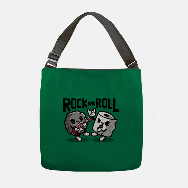 Rock And Toilet Roll-none adjustable tote bag-NemiMakeit