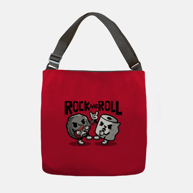 Rock And Toilet Roll-none adjustable tote bag-NemiMakeit