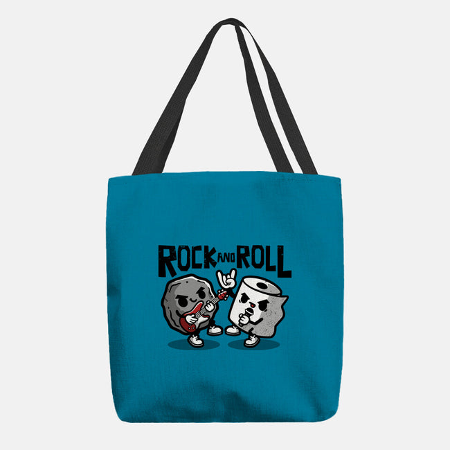 Rock And Toilet Roll-none basic tote bag-NemiMakeit