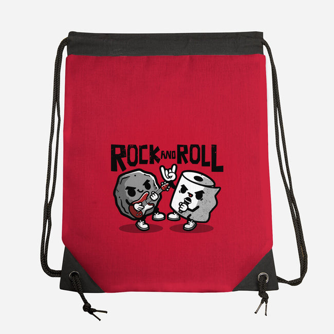 Rock And Toilet Roll-none drawstring bag-NemiMakeit