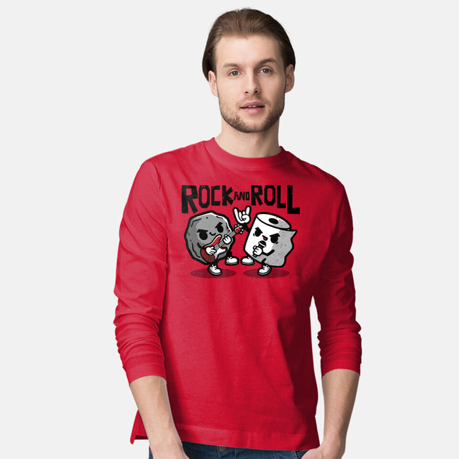 Rock And Toilet Roll-mens long sleeved tee-NemiMakeit