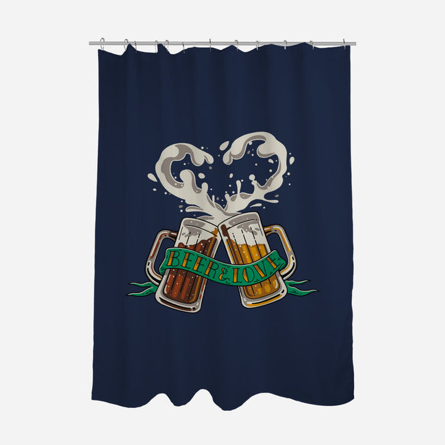 Beer And Love-none polyester shower curtain-Getsousa!