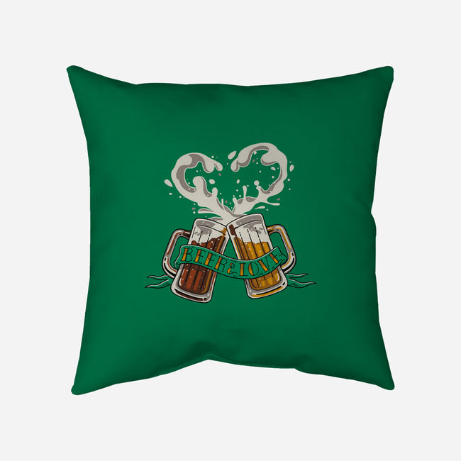 Beer And Love-none removable cover throw pillow-Getsousa!