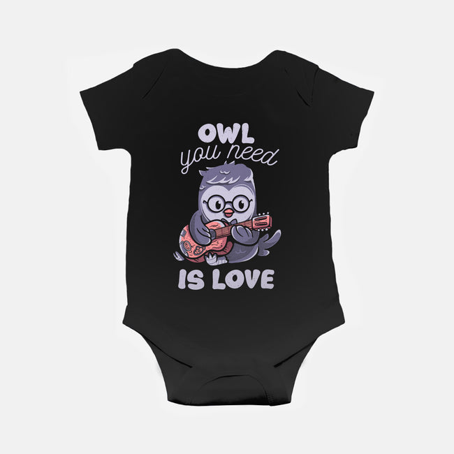 Owl You Need Is Love-baby basic onesie-tobefonseca