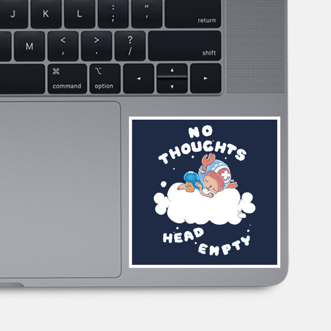 No Thoughts-none glossy sticker-naomori