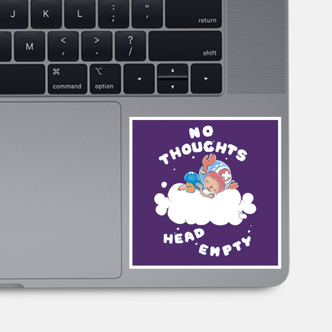 No Thoughts-none glossy sticker-naomori