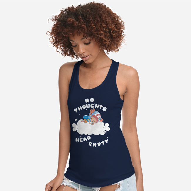 No Thoughts-womens racerback tank-naomori