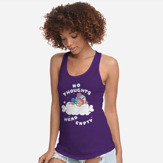 No Thoughts-womens racerback tank-naomori