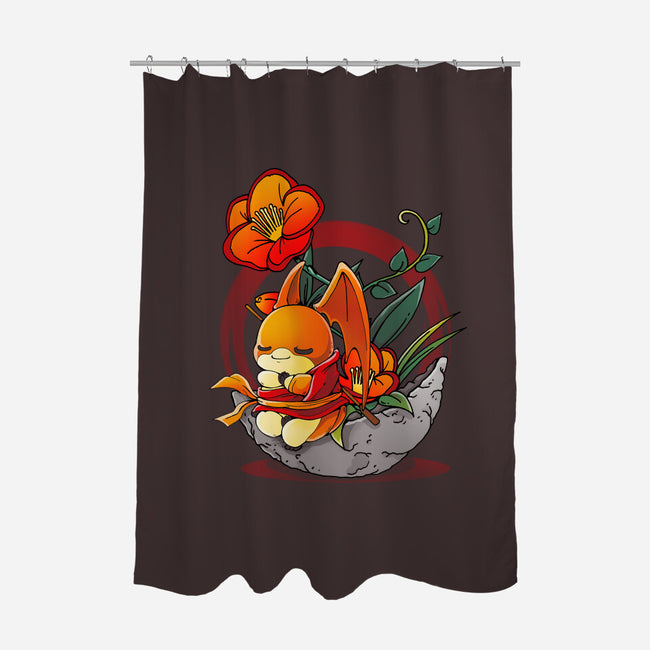 Air Ikebana-none polyester shower curtain-Vallina84