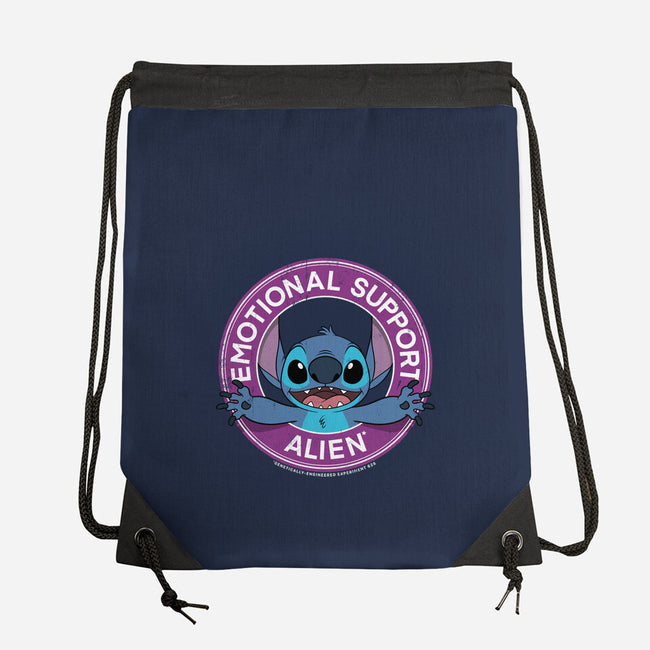 Emotional Support Alien-none drawstring bag-drbutler