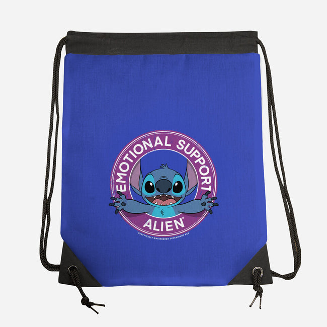 Emotional Support Alien-none drawstring bag-drbutler