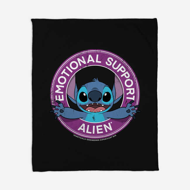 Emotional Support Alien-none fleece blanket-drbutler