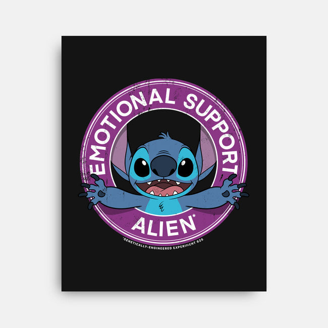 Emotional Support Alien-none stretched canvas-drbutler