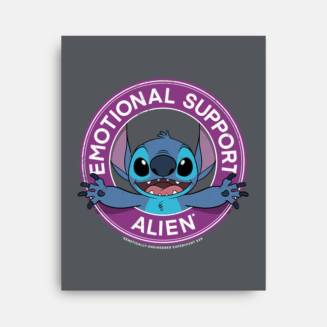 Emotional Support Alien-none stretched canvas-drbutler