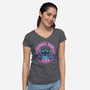 Emotional Support Alien-womens v-neck tee-drbutler