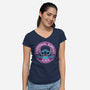 Emotional Support Alien-womens v-neck tee-drbutler