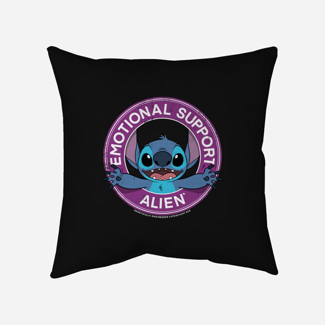 Emotional Support Alien-none removable cover w insert throw pillow-drbutler