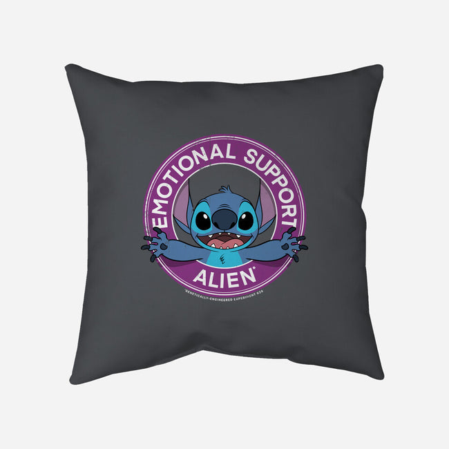 Emotional Support Alien-none removable cover w insert throw pillow-drbutler