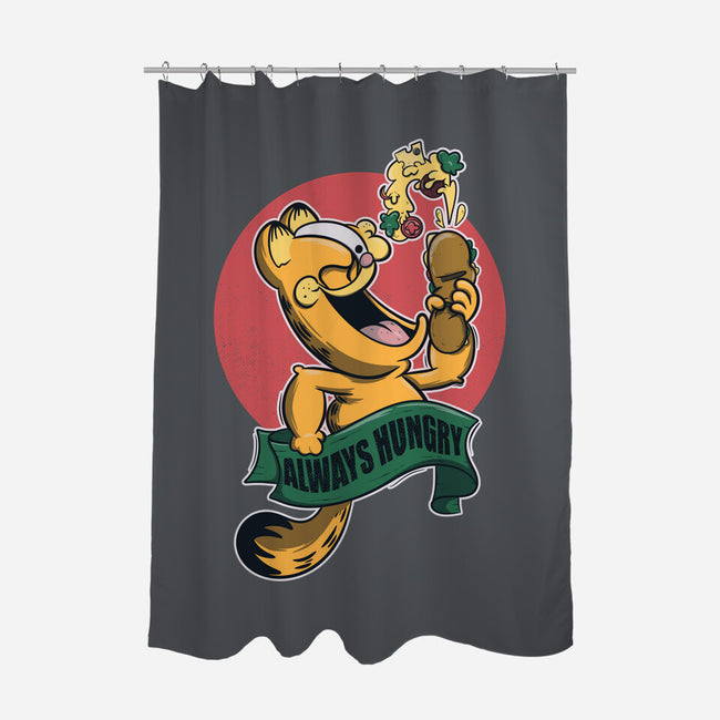 Always Hungry-none polyester shower curtain-Claudia