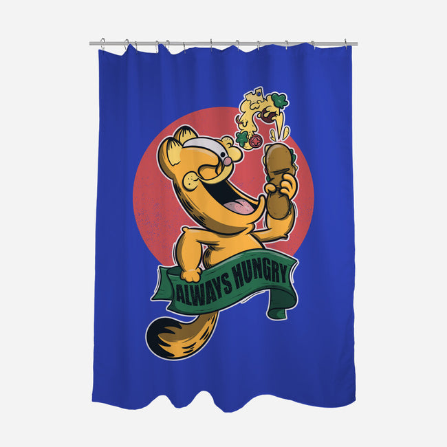 Always Hungry-none polyester shower curtain-Claudia