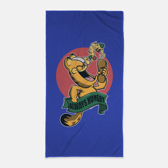 Always Hungry-none beach towel-Claudia