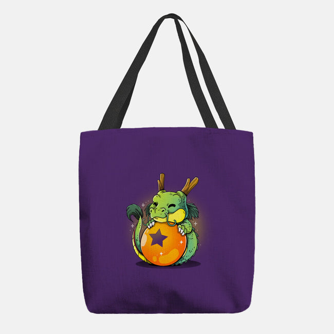 The Wish Dragon-none basic tote bag-Vallina84