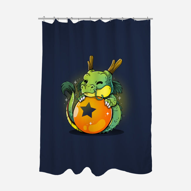The Wish Dragon-none polyester shower curtain-Vallina84