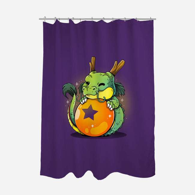 The Wish Dragon-none polyester shower curtain-Vallina84