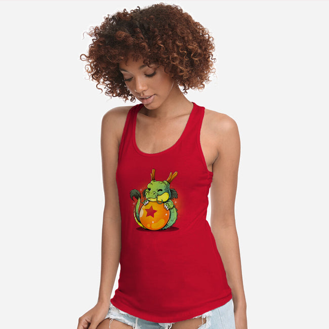 The Wish Dragon-womens racerback tank-Vallina84