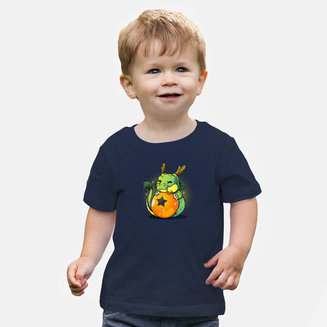 The Wish Dragon-baby basic tee-Vallina84