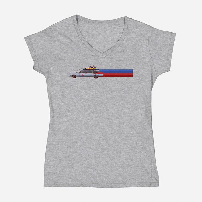 Ecto-1-womens v-neck tee-The Brothers Co.