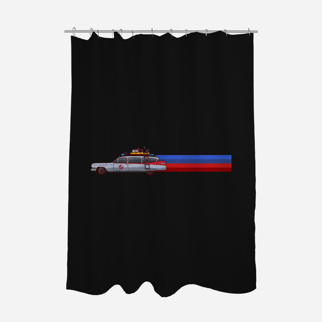 Ecto-1-none polyester shower curtain-The Brothers Co.