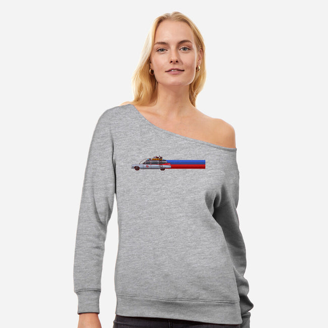 Ecto-1-womens off shoulder sweatshirt-The Brothers Co.