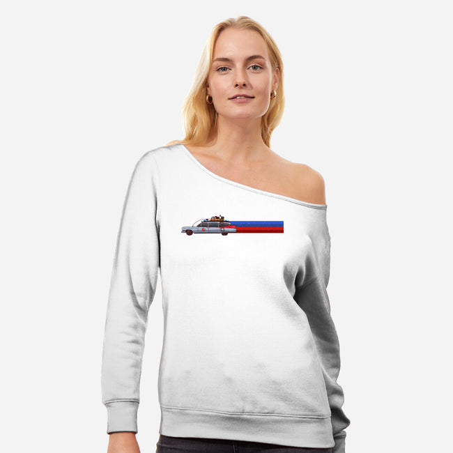 Ecto-1-womens off shoulder sweatshirt-The Brothers Co.