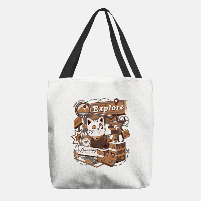 Explore The World-none basic tote bag-eduely
