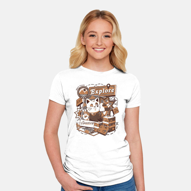 Explore The World-womens fitted tee-eduely