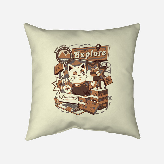 Explore The World-none removable cover w insert throw pillow-eduely