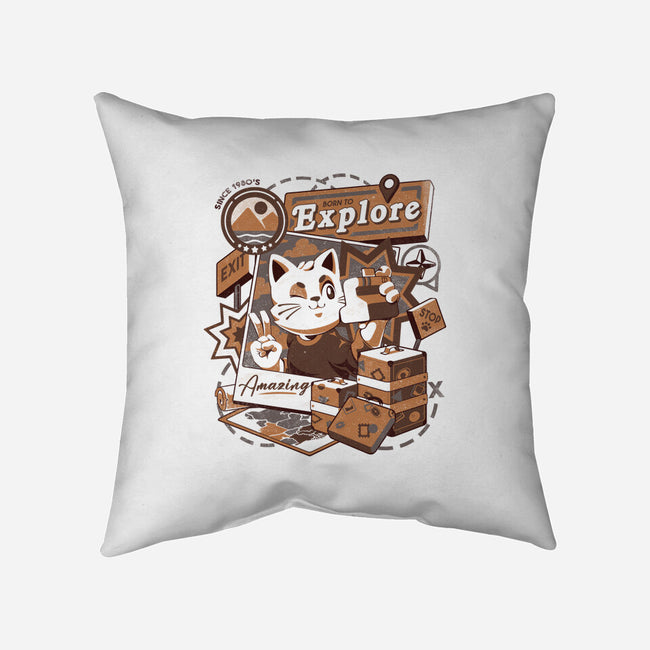 Explore The World-none removable cover w insert throw pillow-eduely