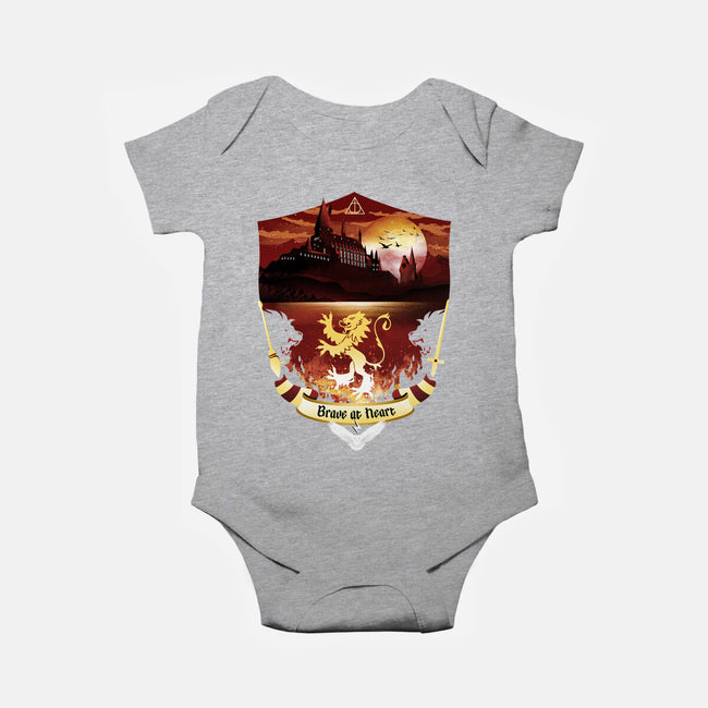House Of Bravery Badge-baby basic onesie-dandingeroz