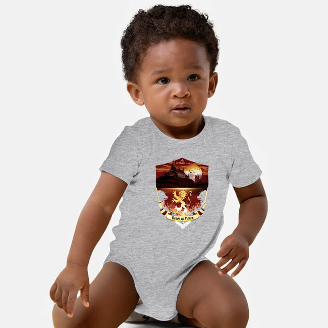 House Of Bravery Badge-baby basic onesie-dandingeroz