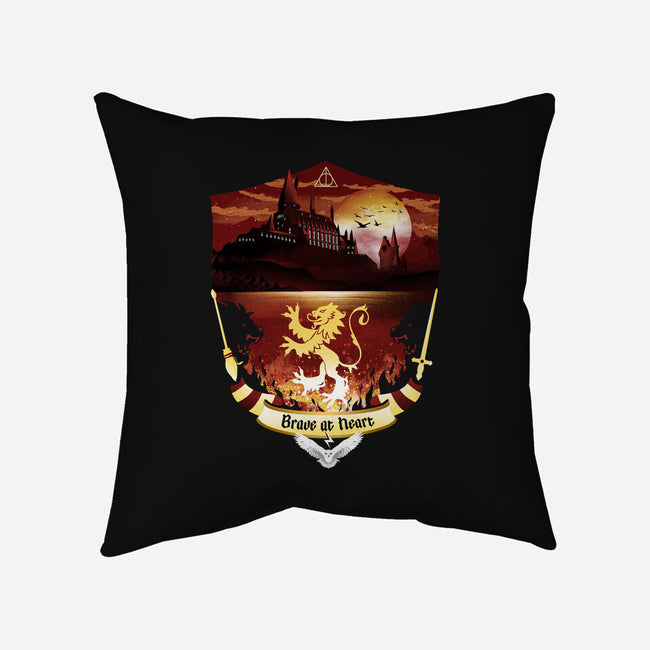 House Of Bravery Badge-none removable cover throw pillow-dandingeroz